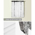 thumbnail image 5 of Black Grey Boho Tie Up Curtains for Kitchen Bathroom Bedroom Windows 54 Inch Length, Vintage Floral Contemporary Art Balloon Drape Curtains Shade Rod Pocket Drapery Curtain Panel, 42"x63", 5 of 7