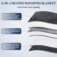 thumbnail image 4 of MEUDYT Heated Weighted Blanket for Adults, Flannal Sherpa Electric Weighted Blankets, 50.1"x 60.1", 13lbs, Grey, 4 of 8