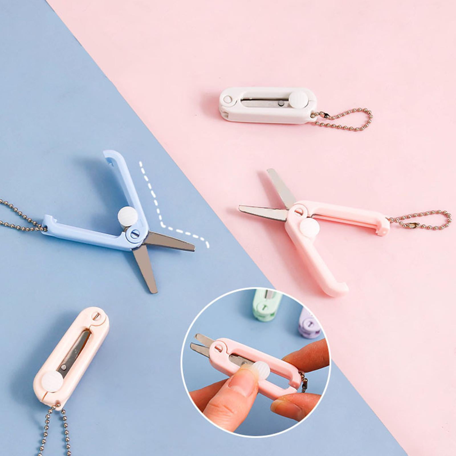 Mini Morandi Color Folding Scissors Travel Portable Design