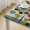 thumbnail image 4 of PIKWEEK Geometric Mid-Century Dot Collage Abstract Shapes Illustrations Modern Minimalist Chic Multicolor Tablecloths white, 4 of 7