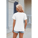 thumbnail image 5 of Camisetas con Cuello en V y Bordado de Ojales para Mujer, Blusas Casuales y Bonitas de Verano, Ropa de Playa A para Vacaciones L, 5 of 7