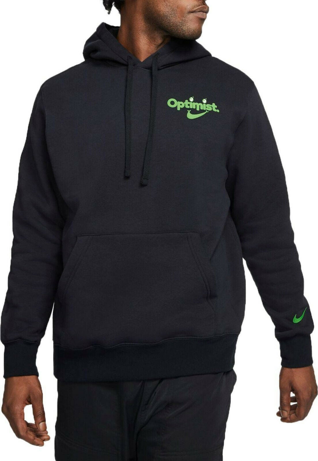 Antagelse vil gøre prosa Nike Optimist Pullover Hoodie Medium Black Green - Walmart.com