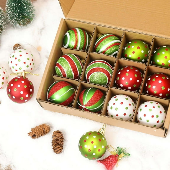 Shatproof Christmas Tree Ornaments Balls Unbreakable , Holiday Ornaments for Indoor and Outdoor Christmas Decor, Xmas Ball Decorations for Home Tree, Christmas Gift for Family Friends