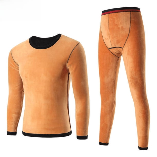 Ropa interior térmica para hombres y mujeres, forro polar grueso, doble capa, integrada, resistente al frío, ropa de otoño
