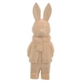 thumbnail image 5 of Raindrops Wooden Bunny Figurine Carved Statue Decorative Desktop Craft Sculpture for Home and Office, 5 of 8