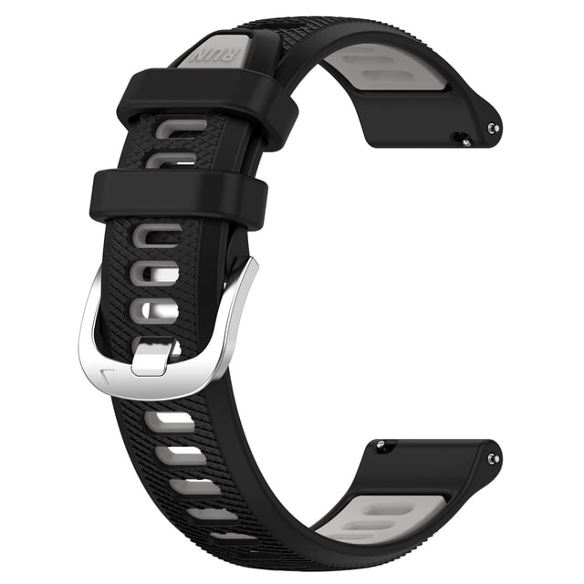 18mm 22mm Silicone Strap Tempered Glass Screen Protector Case For Garmin Forerunner 265 265s Watchband Replacement Accessories 4 balck grey Forerunner 265