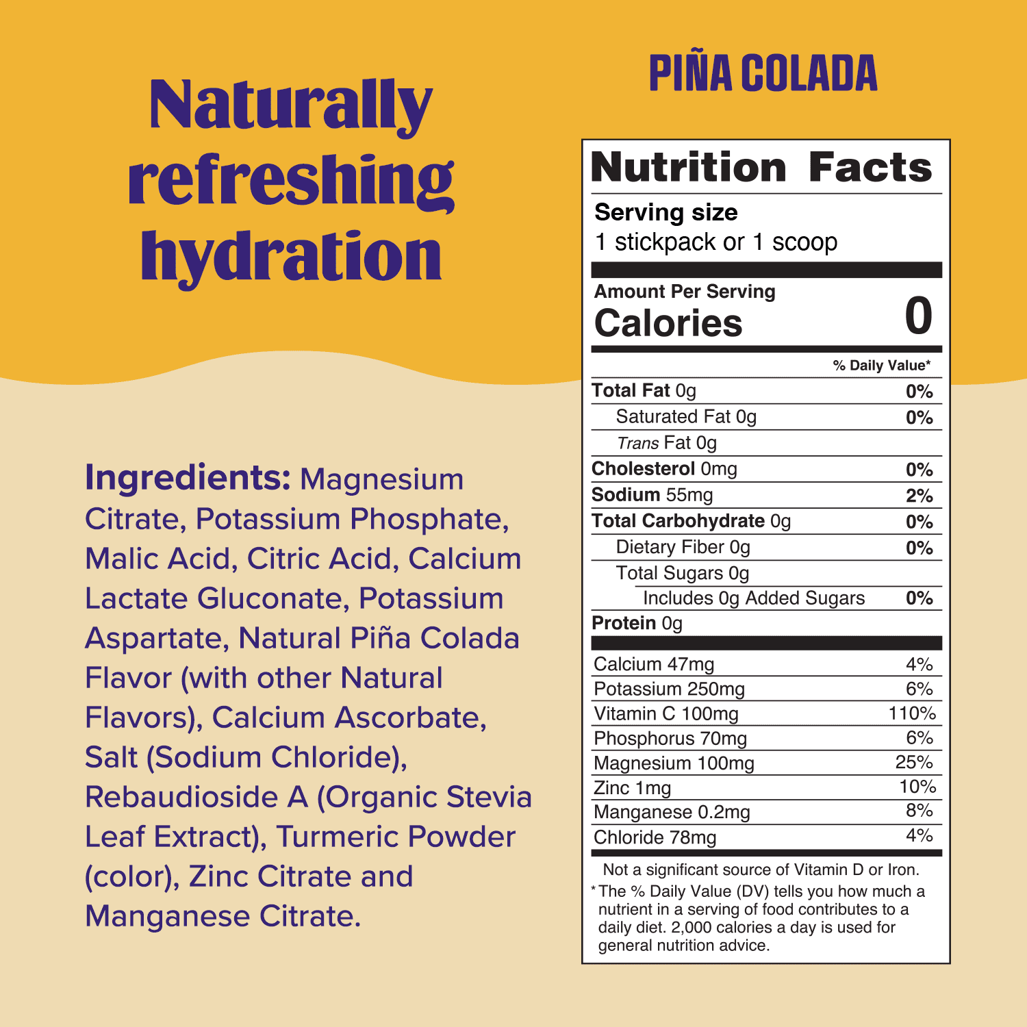 Ultima Replenisher Hydration Electrolyte Powder Drink, Sugar-Free Piña Colada Mocktini, 90 Servings