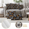 thumbnail image 6 of Black Halloween Outdoor Waterproof Pillow Covers, Pumpkins Cat Ghost Bat Decorative Rectangle Throw Pillowcase Sofa Cushion Sham for Patio/Couch/Chair, 20"x12" 2 Pack, 6 of 8
