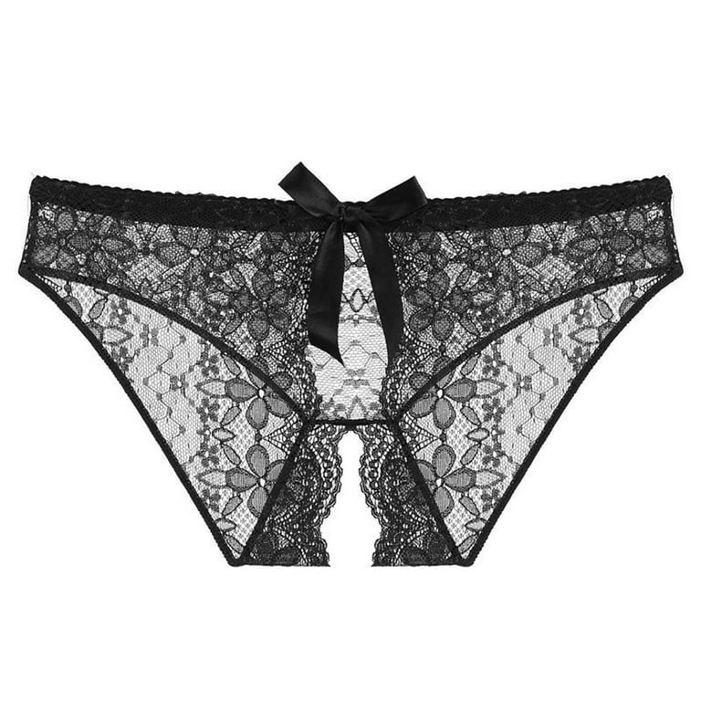Aayomet Women Panties Cotton Bikini Fashion Lace Lingerie Underwear Lace  Pants Lace Low Waist Underwear,Black XL 