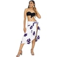 thumbnail image 2 of HAPPY BAY Women's Bikini Skirt Sarong Swimwear Swim Cover up Bathing suit Summer Wraps Swimsuit Beach Wrap Coverups for Women Beachwear One Size Lilac, Hibiscus, 2 of 5