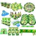thumbnail image 2 of Decoración de fiesta de cumpleaños con tema de Ben 10, vajilla desechable con patrón de Ben, platos y vasos de papel, banderas, suministros para fiesta de Baby Shower para niños, 2 of 4