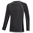 thumbnail image 1 of Camisas de surf Prolriy para hombre, moda de verano para hombre, color sólido, manga larga, traje de surf, natación, sol, protección solar, camisas para hombre, gris oscuro, XXL, 1 of 2
