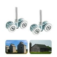 thumbnail image 4 of 2 Pcs Sliding Door Roller Track Roller Wheels with Box Rail Strut Channel Kit, 4 of 10