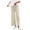 Beige Linen Pants Women, variant on Straight Leg Pants for Women Casual Summer Spring Elastic Waisted Drawstring Pant Solid Color Wide Leg Long Pants Beige S