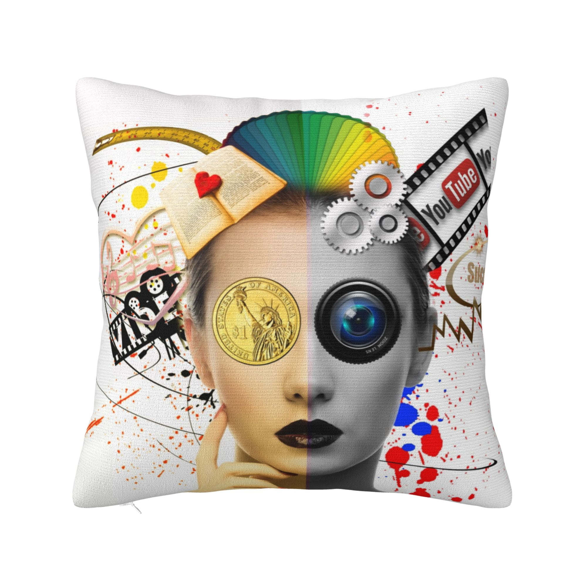 ZICANCN Face Woman Female Lifestyle Decorative Throw Pillow Covers