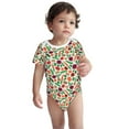 thumbnail image 2 of Xecao Vegetables Pattern Baby Climbing Bodysuit Short Sleeve Onesie Unisex 0-12 Months Baby Shirt Newborn Outfits Crotch snap design-9M, 2 of 6