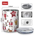 thumbnail image 4 of 12oz Coffee Tumblers White Christmas Santa and Character Pattern Stainless Steel Vacuum Insulated Travel Tumbler Coffee Cups Mug with Lid and Straw with Cleaning Brush for Cold & Hot Drinks, 4 of 5