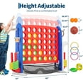 thumbnail image 3 of GloryStar Jumbo 4-to-Score Giant Game Set, 4FT Tall 4 in a Row for Kids and Adults, Includes Mini Basketball, Golf, 42 Jumbo Rings, Quick-Release Slider, 3 of 7
