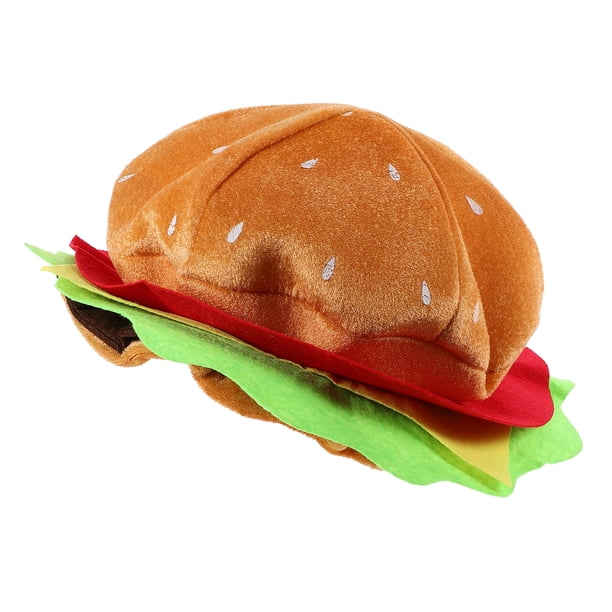 Sombrero con forma de hamburguesa, lindo sombrero de hamburguesa, sombrero de hamburguesa, divertido sombrero