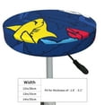thumbnail image 4 of Bingfone14 Inch Padded Round Bar Stool Cover Cushion With Elastic Fabric Round Chair Seat - Cartoon Shark, 4 of 7