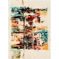 thumbnail image 4 of Well Woven Serah Multi Ivory Abstract Shapes Geometric Thick Soft Plush Shag Area Rug (7'10" x 9'10"), 4 of 8