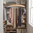 thumbnail image 4 of Unique Bargains 2Pcs Wood Tank Top Hangers For Closet Organizer Natural 24 Hooks, 4 of 5