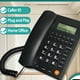 thumbnail image 5 of Methold Teléfono con cable de escritorio con pantalla para teléfono fijo de hogar/hotel/oficina con contestador automático Teléfono y Comunicación A, 5 of 6