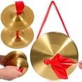 thumbnail image 1 of SHISUYAN 1 Set Gong Copper Gong Opera Gong Chinese Cymbal Hand Pool Percussion Instrument, 1 of 9