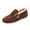 Brown, variant on Willtoo Womens Winter Cozy Lined Loafers Warm Flat Slip On Moccasin Shoes Comfort Casual Flats with Adjustable Buckle