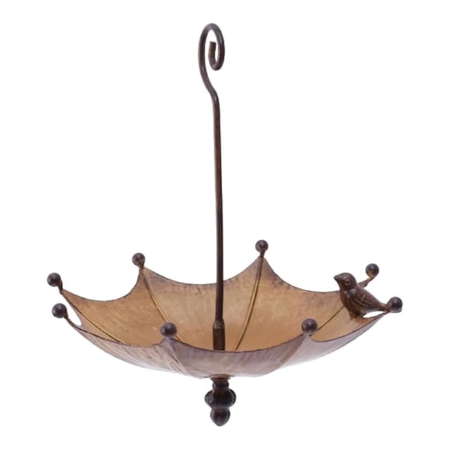 Metal Umbrella-Shaped Bird Feeder For Outdoor Garden Decoration