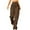 Z_Brown, variant on Women's High Waist Cargo Pants Wide Leg Loose Fit Casual Long Trousers with Elastic Waist and Multiple Pockets Comfortable Everyday Wear L Size Coffee