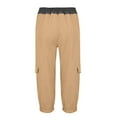 thumbnail image 5 of UAMVSH Cargo Capris for Women High Waist Drawstring Hiking Athletic Capri Pants with Pockets Casual Outdoor Travel Cropped Pants(Medium,Khaki), 5 of 5