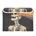 thumbnail image 7 of Yayeee Collapsible Storage Bin with Lid Fabric Closet Decorative Basket with Handles, Black Skeleton, 7 of 7