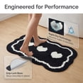 thumbnail image 4 of Unique Bargains Aesthetic Ultra Absorbent Shaggy Non Slip Bath Mat Black 32" x 20", 4 of 5