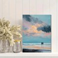 thumbnail image 2 of Couple Beach Abstract Canvas Wall Art 15.75x11.81 Inches, 2 of 8