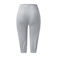 thumbnail image 4 of SnnmBlm Capri Sweatpants for Women Petite Capris for Short Women Plus Size Knee Length Yoga Pants for Women Cotton Mom Gifts Gray M, 4 of 6