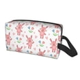 thumbnail image 2 of Goofa Hello Rabbit Printed Toiletry Bag with Handle,Large Capacity Travel Makeup Cosmetic Bag for Women, Carry on Airport Airline Compliant Bag, 2 of 9