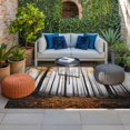 thumbnail image 2 of Orange Forest Outdoor Rug for Patio/Deck/Porch, Non-Slip Large Area Rug 6 x 9 Ft, Vintage Foggy Woods Tree Mysterious Indoor Outdoor Rugs Washable Area Rugs, Reversible Camping Rug Carpet Runner, 2 of 8