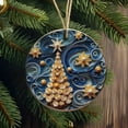 thumbnail image 4 of Christmas Decorations Clearance Christmas Gifts for Kids 8CM/3.14IN Christmas Mysterious Navy Blue And Gold Pendant Christmas Acrylic Christmas Ornaments for Tree, 4 of 5