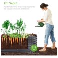 8x2x2ft Metal Raised Garden Bed, Oval Outdoor Deep Root Planter Box for