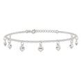 thumbnail image 2 of Auriga 925 Sterling Silver 9Inch Puffed Heart Anklet 9inchfor Women, 2 of 5