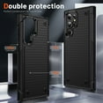 thumbnail image 5 of Rugged Case for Apple Samsung Galaxy S24 with 1 Pack Screen Protector, Military Grade Protective Anti-Slip Bumper Drop Proof Dual Layers TPU PC Back Cover for Samsung Galaxy S24, Black, 5 of 8
