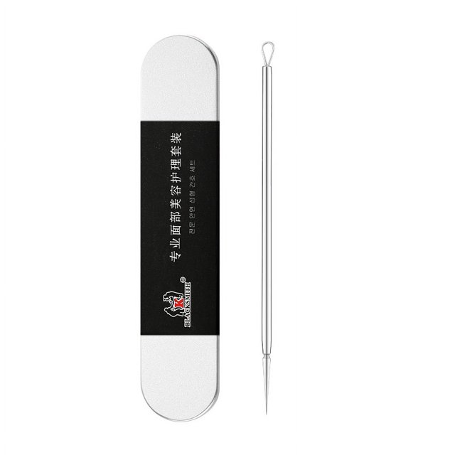 Juego de agujas para eliminar puntos negros de aleación de titanio, cerradas, para salón de belleza, para raspar puntos negros, para un solo acné, fácil de usar