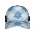 thumbnail image 4 of Curved Design Along The Top Of The Baseball Cap Reinforced Adjustable Breasted Four Seasons Available Argyle Plaid Lightskyblue_1, 4 of 8
