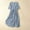 c01Blue, variant on Arnsht Women's Cotton Dress Mid-Length Pocket V-Neck Five-Quarter Sleeve Solid Color Jacquard Drawstring Mid-Length Dresses Blue S