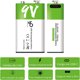 thumbnail image 3 of Kit 2 Baterías 9V Recargables 650 mAh Interfaz Tipo C, 3 of 3