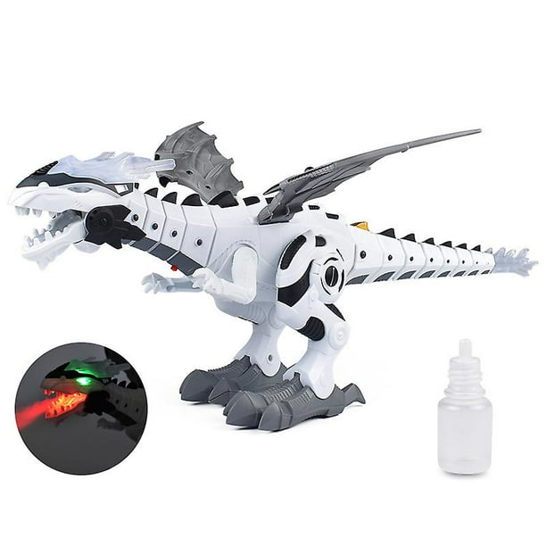 Juguete de dinosaurio en aerosol eléctrico, modelo de dinosaurio mecánico, juguetes para niños, color blanco