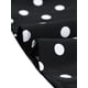 thumbnail image 5 of INSPIRE CHIC Women's Contrast Cuff Polka Dots a Line Long Sleeve Dress Black M, 5 of 5