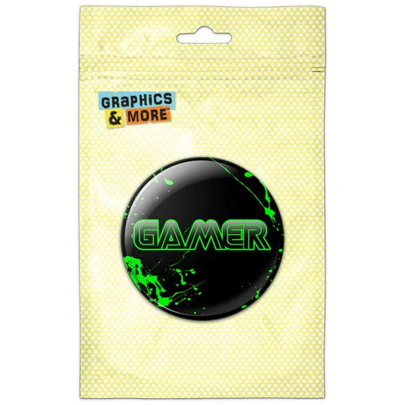 Gamer Paint Splatter Gaming Geek Refrigerator Button Magnet