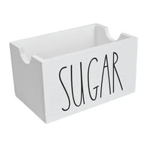 yotijay Sugar Packet Holder Display Wood Sugar Packet Container for Pantry Home Desk White